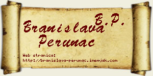 Branislava Perunac vizit kartica